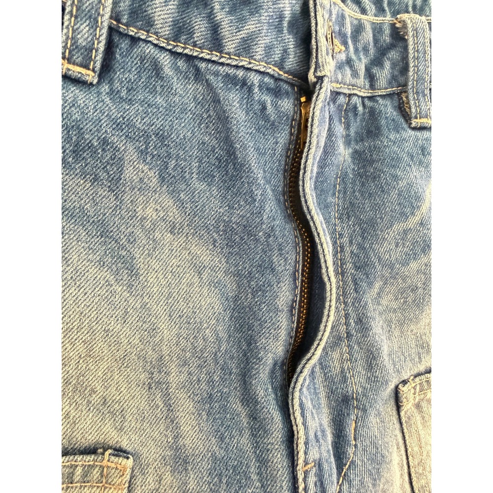 Cross Colours Atelier Blue Distressed Carpenter Jeans Mid Rise 90s Streetwear - Picture 6 of 12